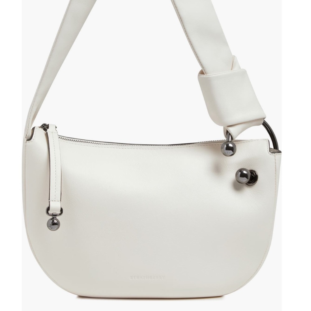 Strathberry White Leather Shoulder Bag
